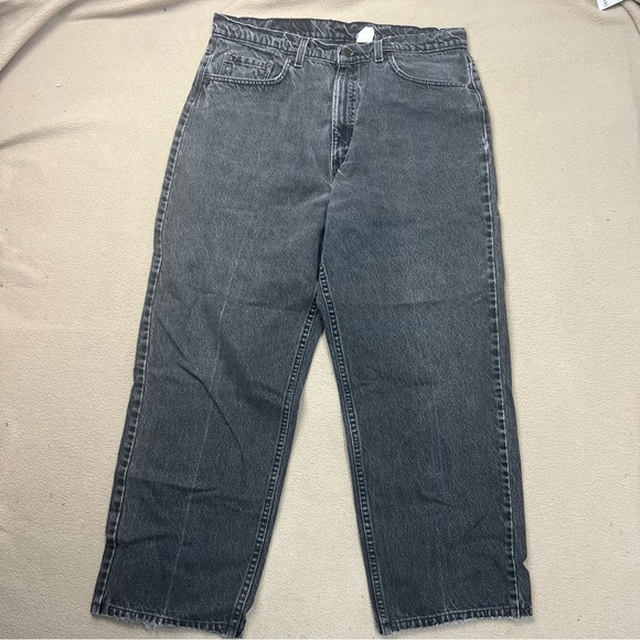 Levi's Other - Levi's 560 Jeans 38x32 Mens Loose Fit Straight Leg Black 36x28 Actual Vtg USA